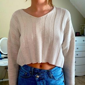 LA hearts cream knit sweater